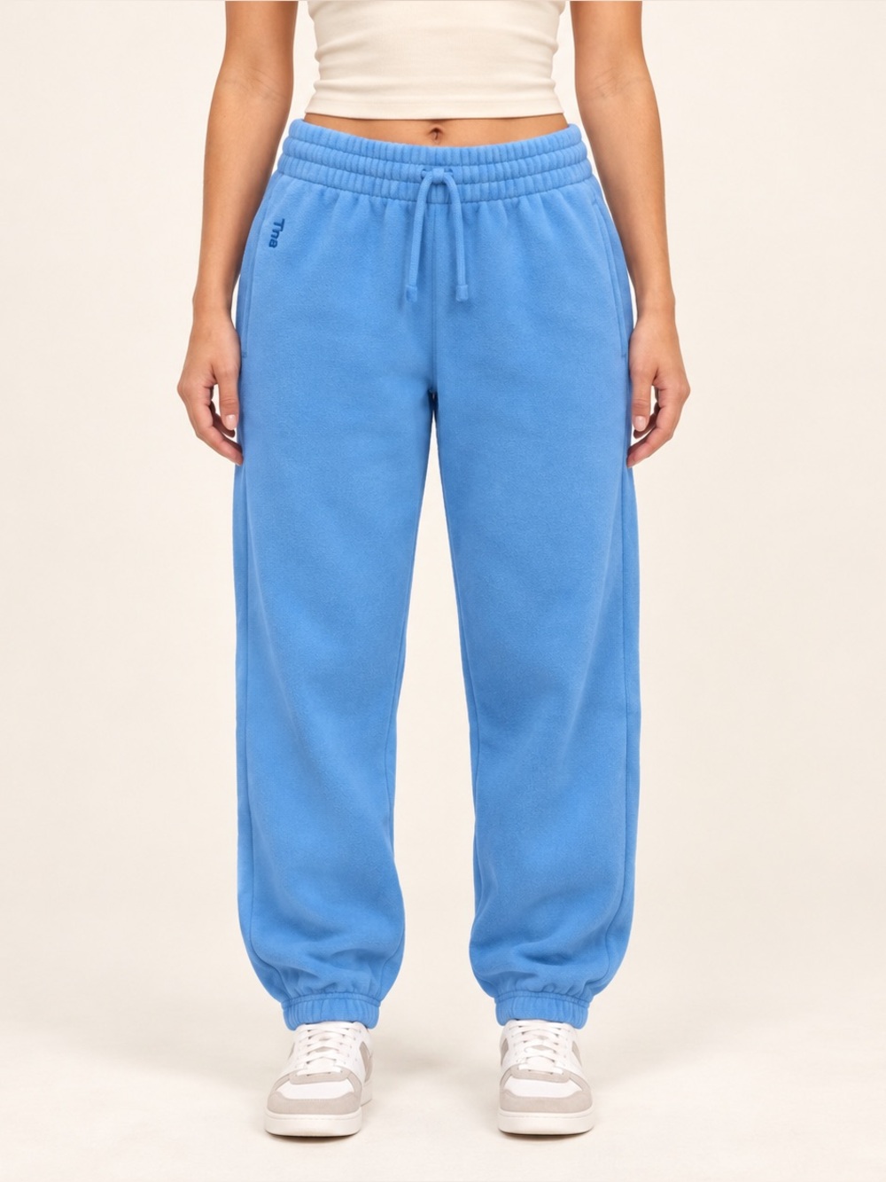 Aritzia TNA Cozy Fleece Blue Sweatpants Size Medium